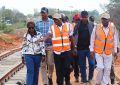 Kenya Railways Managing Director, Mr. Philip Mainga inspecting the progress of the Voi-Taveta Railway rehabilitiation project.